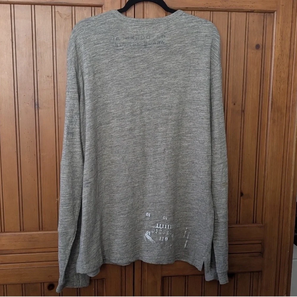 Diesel Gray Cotton Henley - Picture 2 of 6